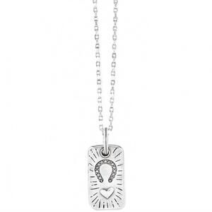 NEW BRIGHTON women's sentiments change convertible necklace in silver